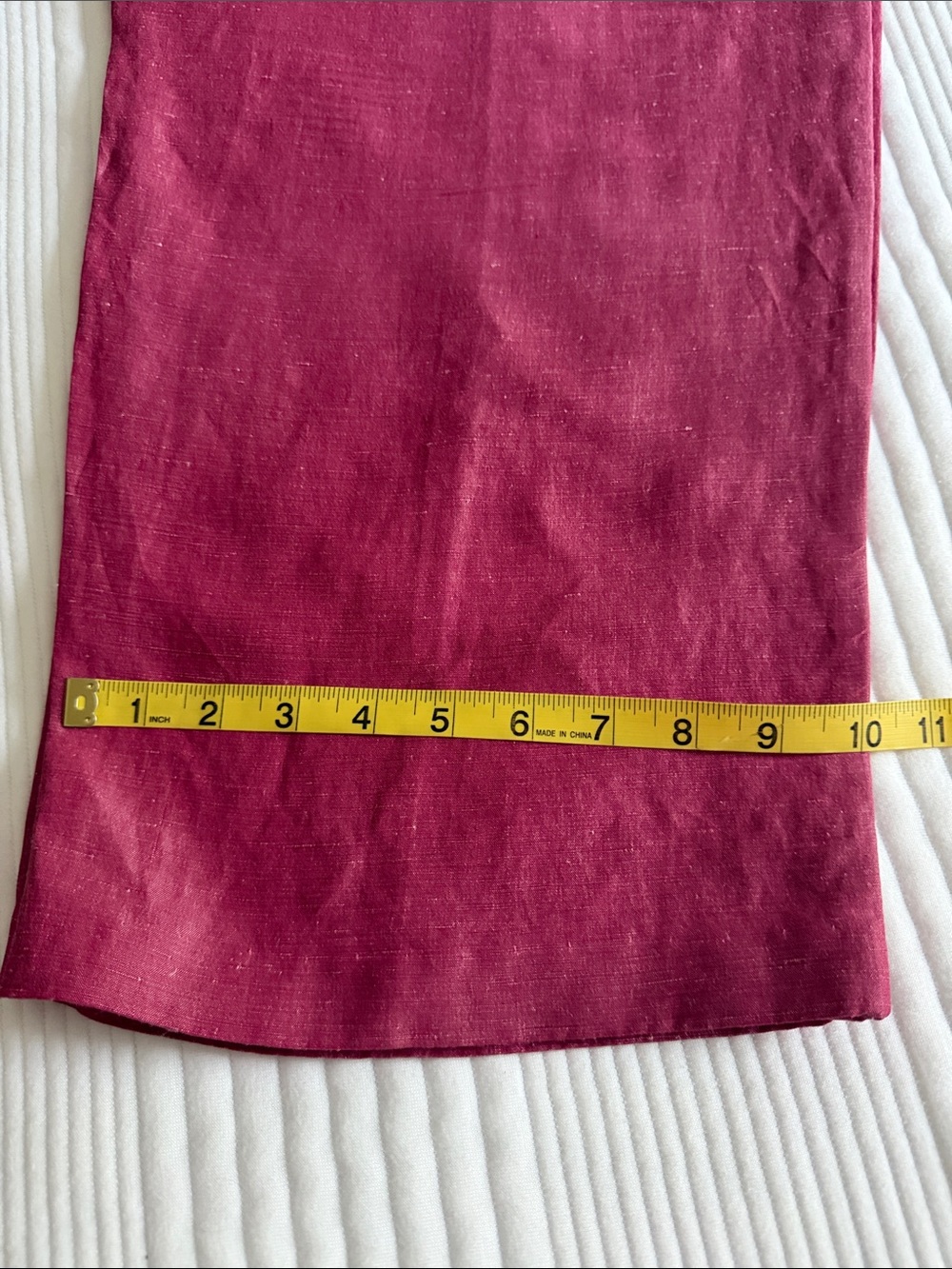 Eileen Fisher Linen Silk Blend Pull-On Cropped Pants Pink Size M - Picture 12 of 12